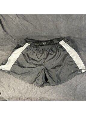 Champion Sports Running Shorts w/ liner - Black / White- Size Medium- key pocket